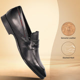 bugatti Margo Black  Premium Leather Comfort Slip-Ons Formal