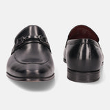 Margo Black Leather Formal Slip-Ons