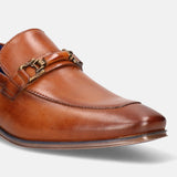 Margo Cognac Leather Formal Slip-Ons