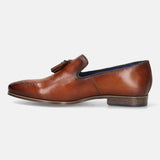 bugatti Cognac Premium Leather Slip-ons Formal