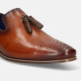 bugatti Cognac Premium Leather Slip-ons Formal