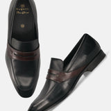 Bugatti Margo Black Premium Leather Comfort Slip-On Formal