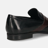 Bugatti Margo Black Premium Leather Comfort Slip-On Formal