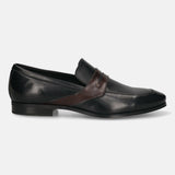 Bugatti Margo Black Premium Leather Comfort Slip-On Formal