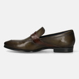 Bugatti Margo Dark Green Premium Leather Comfort Slip-On Formal
