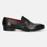 Bugatti Margo Black Premium Leather Comfort Slip-On Formal