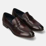 Bugatti Margo Dark Brown Premium Leather Comfort Slip-On Formal