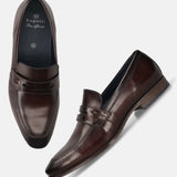 Bugatti Margo Dark Brown Premium Leather Comfort Slip-On Formal