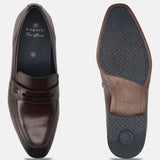 Bugatti Margo Dark Brown Premium Leather Comfort Slip-On Formal