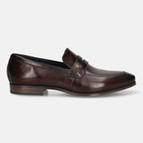 Bugatti Margo Dark Brown Premium Leather Comfort Slip-On Formal