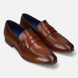 Bugatti Margo Cognac Premium Leather Comfort Slip-On Formal