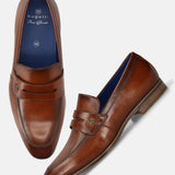 Bugatti Margo Cognac Premium Leather Comfort Slip-On Formal