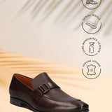 Bugatti Margo Dark Brown Premium Leather Comfort Slip-On Formal