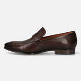 Bugatti Margo Dark Brown Premium Leather Comfort Slip-On Formal