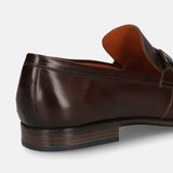 Bugatti Margo Dark Brown Premium Leather Comfort Slip-On Formal