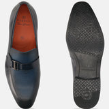 Bugatti Margo Dark Blue Premium Leather Comfort Slip-On Formal