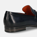 Bugatti Margo Dark Blue Premium Leather Comfort Slip-On Formal