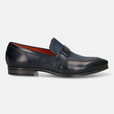 Bugatti Margo Dark Blue Premium Leather Comfort Slip-On Formal