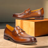 bugatti Sula Revo Yellow  Premium Leather Comfort Penny Loafers