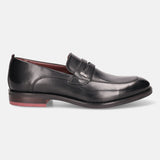 bugatti Black Premium Leather Loafers