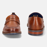 bugatti Cognac Premium Leather Loafers