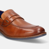 bugatti Cognac Premium Leather Loafers