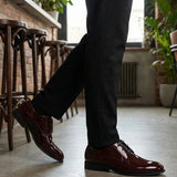 bugatti Lero Comfort Bordo  Premium Leather Comfort Derby Formal shoes