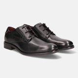 Sula Black Leather Derby Shoes