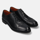 Bugatti Sula Black Premium Leather Comfort Oxford Formal Shoes
