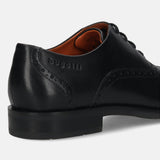 Bugatti Sula Black Premium Leather Comfort Oxford Formal Shoes