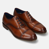 Bugatti Sula Cognac Premium Leather Comfort Oxford Formal Shoes