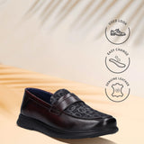 Bugatti Domin Bordo Premium Leather Comfort Slip-On Casual