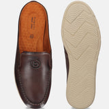 Domin Brown Leather Mules