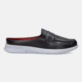 Bugatti Domin Black Premium Leather Mules Slip-On Casual