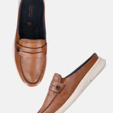 Bugatti Domin Cognac Premium Leather Mules Slip-On Casual