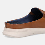 Bugatti Domin Cognac Premium Leather Mules Slip-On Casual