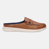 Bugatti Domin Cognac Premium Leather Mules Slip-On Casual