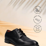 Bugatti Amros Black Premium  Leather Comfort  Derby Formal Shoes