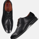 Bugatti Amros Black Premium  Leather Comfort  Derby Formal Shoes