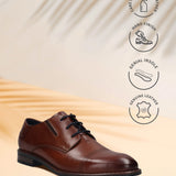 Bugatti Amros Cognac Premium Leather Comfort Derby Formal Shoes