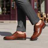 Bugatti Amros Cognac Premium Leather Comfort Derby Formal Shoes