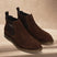 A brown Men's bugatti Chelsea Boots featuring a round toe plain toe, moulded  heel, and a wide fit. Made from premium genuine leather with a durable tr outsole, this elastic design offers both style and comfort.