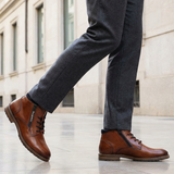 bugatti Lobo Comfort Cognac  Premium Leather Ankle Boots