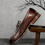 bugatti Liverta flex evo dark brown  Premium Leather Comfort Slip-Ons Formal