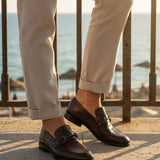 bugatti Mansueto Flex Revo Bordo  Premium Leather Comfort Slip-Ons Formal