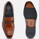 bugatti Cognac Premium Leather Slip-ons Formal