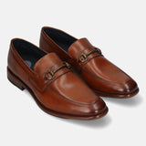 bugatti Cognac Premium Leather Slip-ons Formal