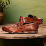 bugatti Mansueto Flex Revo Cognac  Premium Leather Comfort Slip-Ons Formal