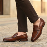 bugatti Mansueto Flex Revo Cognac  Premium Leather Comfort Penny Loafers