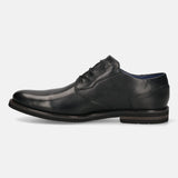 bugatti Black Premium Leather Derby shoes